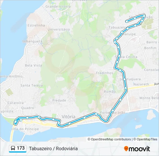 173 Bus Line Map