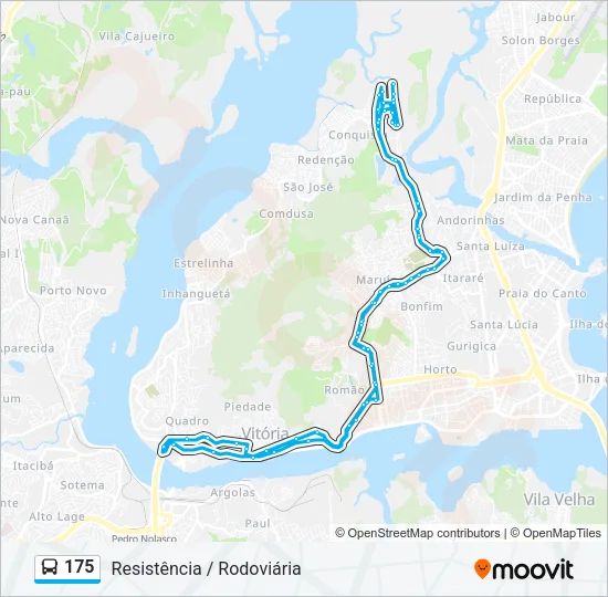 175 Bus Line Map