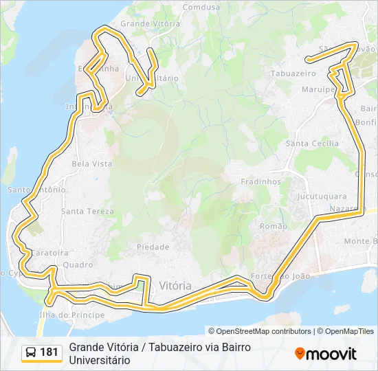 181 Bus Line Map