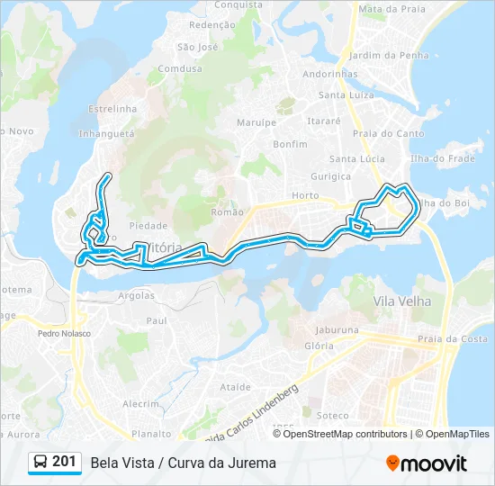 201 Bus Line Map