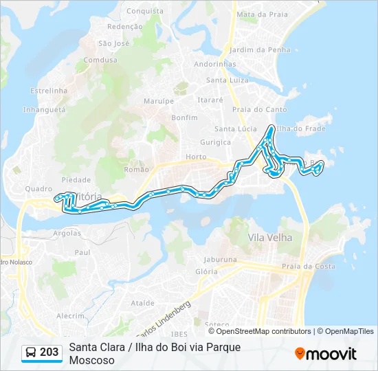 203 Bus Line Map