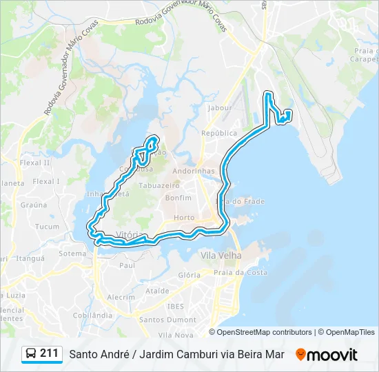 211 Bus Line Map