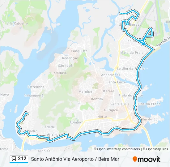 212 Bus Line Map
