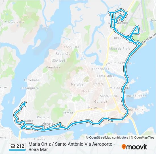 212 Bus Line Map