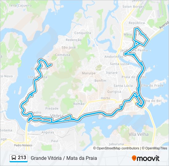 213 bus Line Map