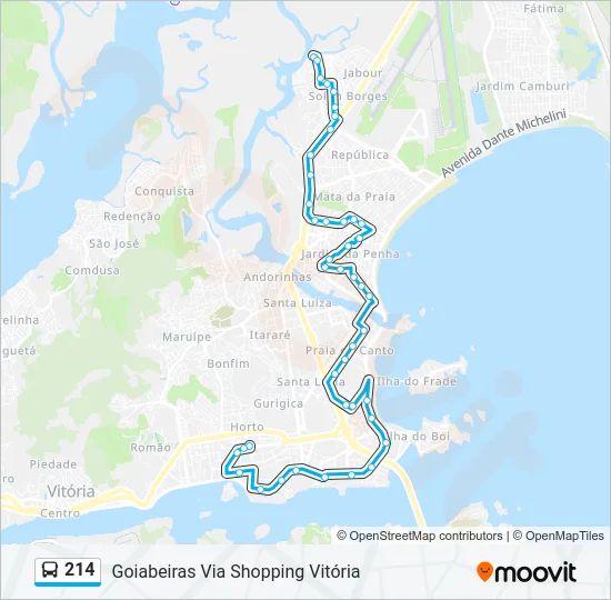214 Bus Line Map