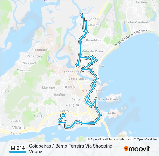 214 Bus Line Map