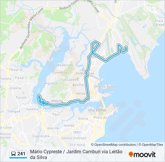 241 bus Line Map