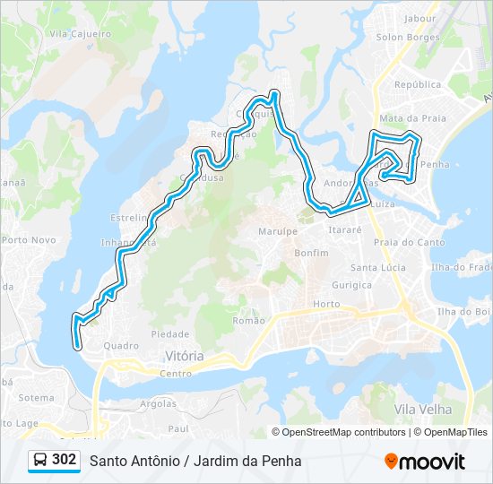 302 bus Line Map