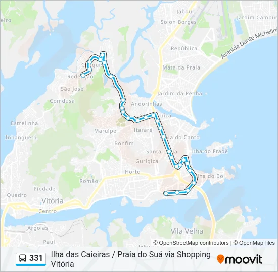 331 Bus Line Map