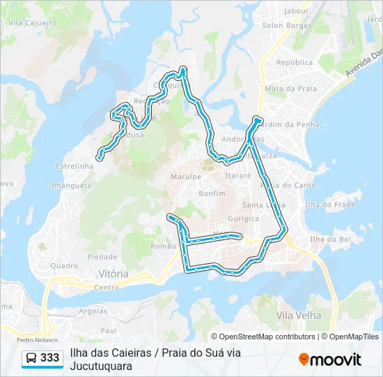 333 Bus Line Map