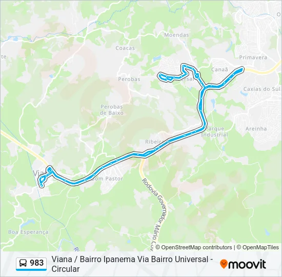 983 Bus Line Map