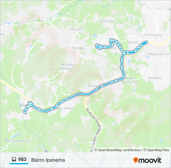 983 Bus Line Map