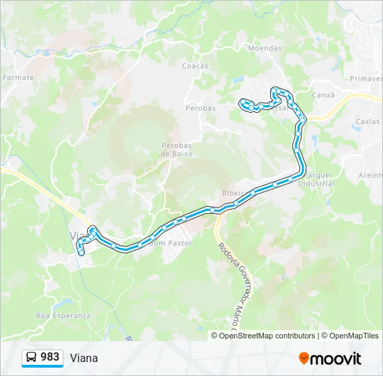 983 Bus Line Map
