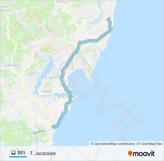 551 bus Line Map