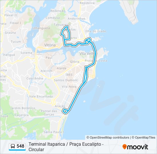 548 bus Line Map