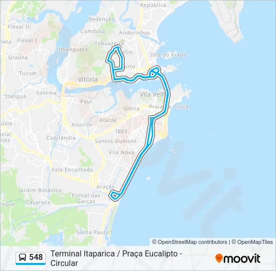 548 Bus Line Map