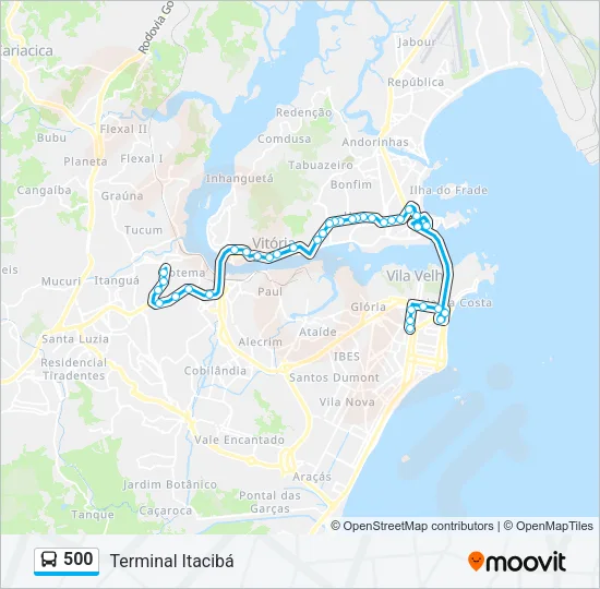 500 Bus Line Map