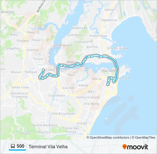 500 Bus Line Map