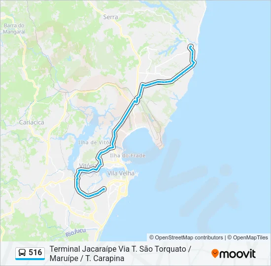 516 Bus Line Map
