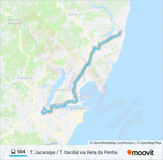 504 Bus Line Map