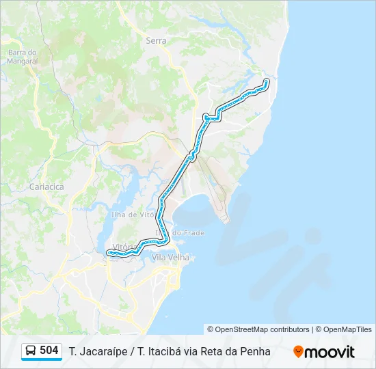 504 Bus Line Map