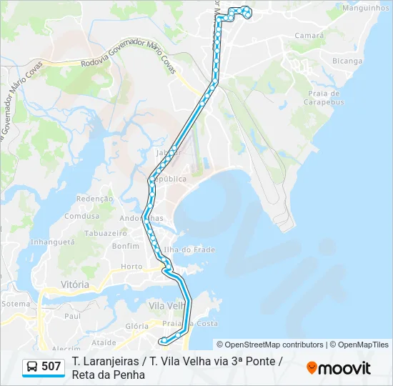507 Bus Line Map