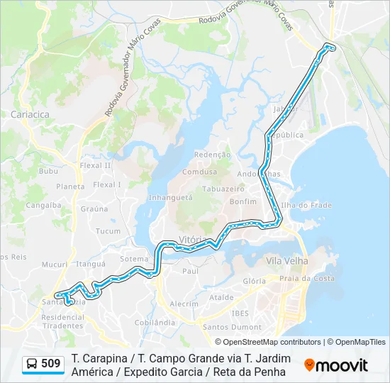 509 Bus Line Map