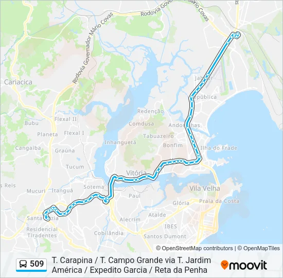 509 Bus Line Map