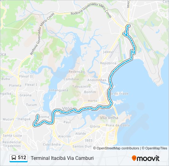 Mapa de 512 de autobús