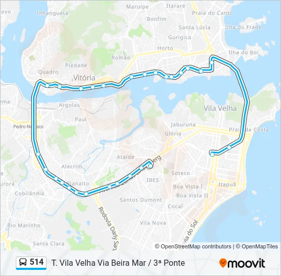 514 Bus Line Map