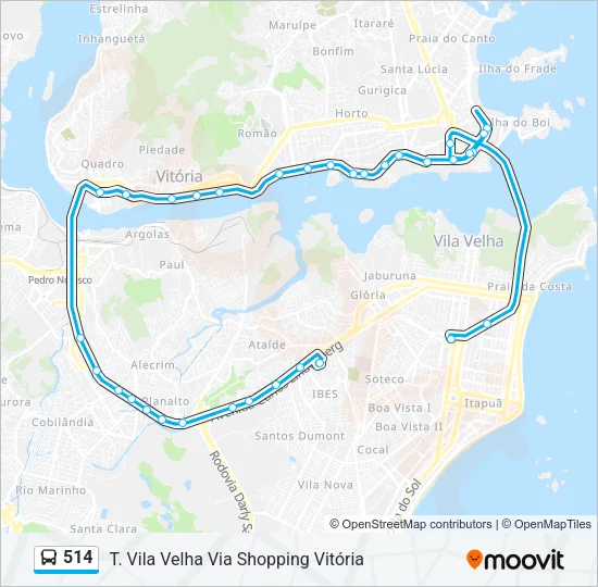 514 Bus Line Map