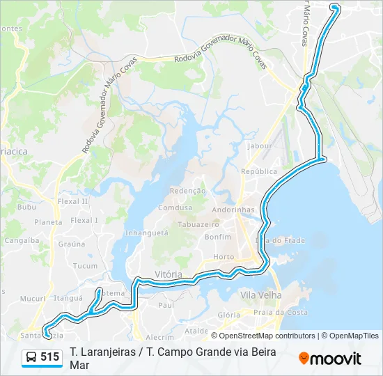 515 Bus Line Map
