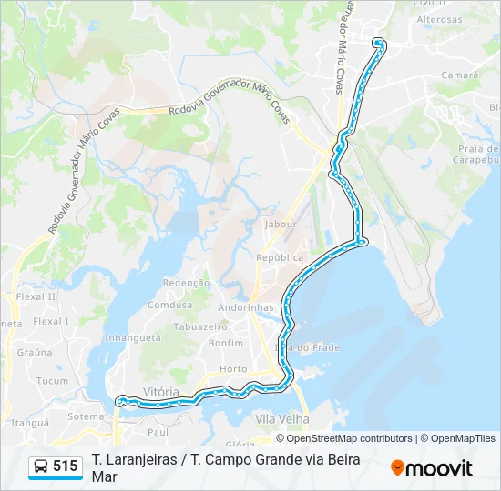 515 Bus Line Map