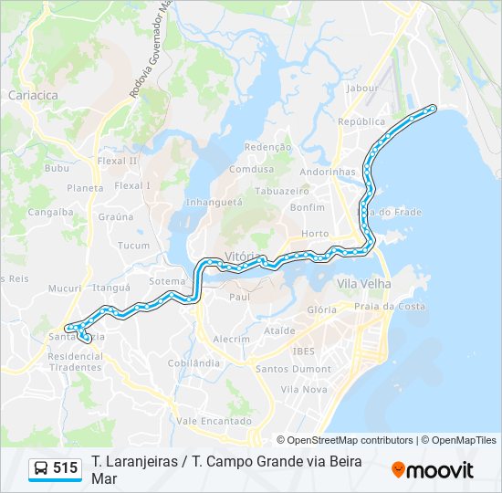 515 bus Line Map