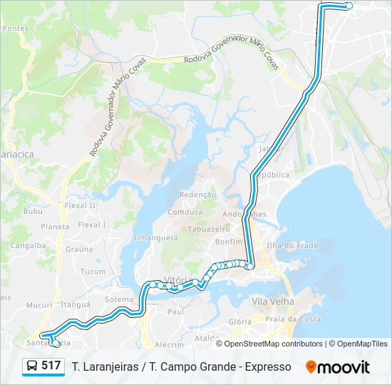 517 Bus Line Map