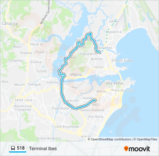 518 Bus Line Map