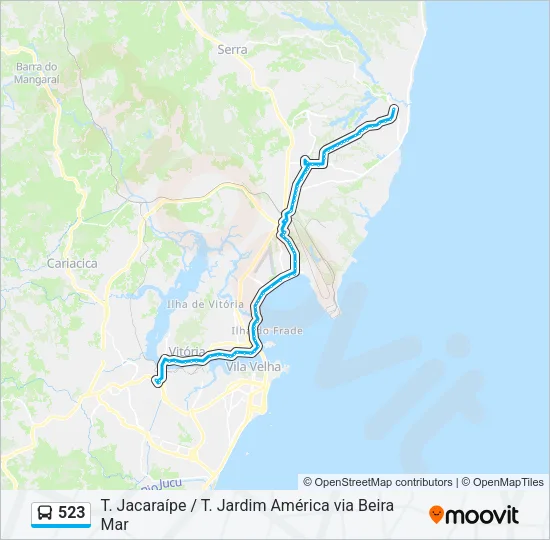 523 Bus Line Map