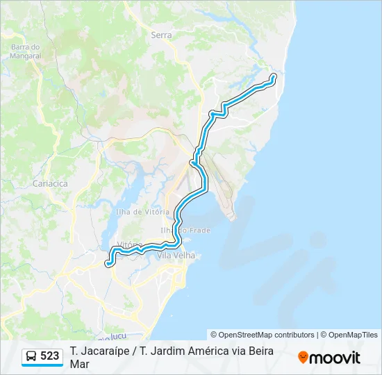 523 Bus Line Map