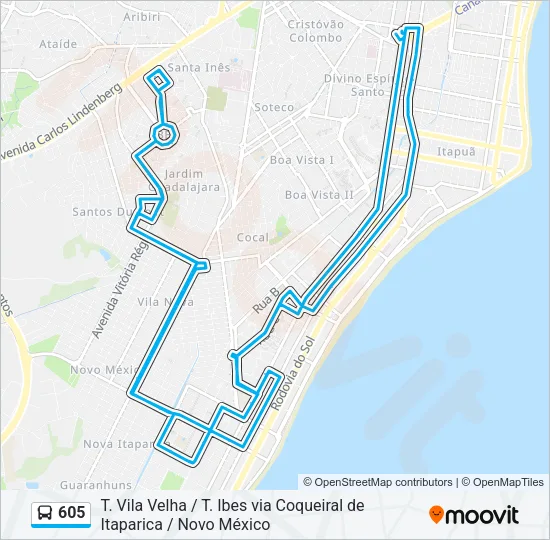 605 Bus Line Map