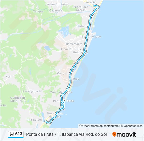 613 bus Line Map