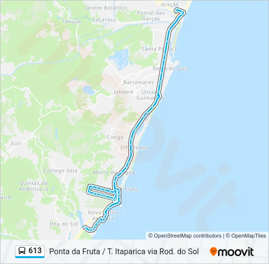 613 Bus Line Map