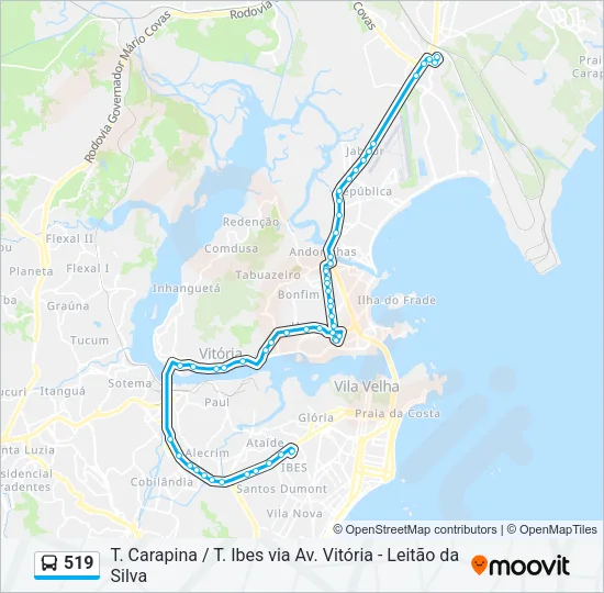 519 Bus Line Map