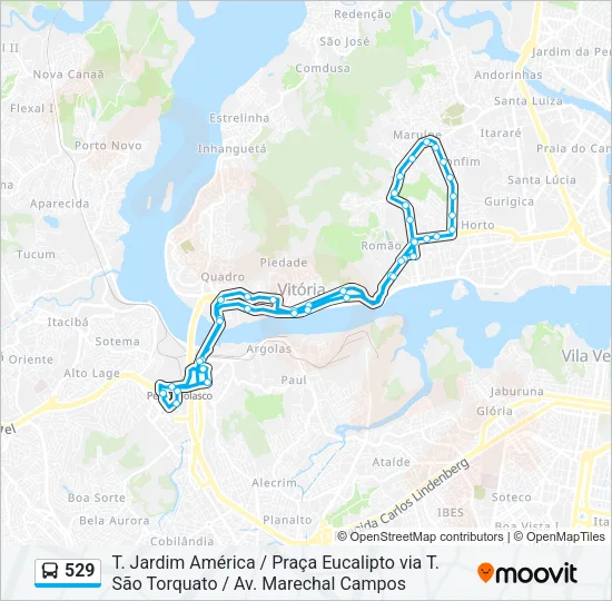 529 Bus Line Map