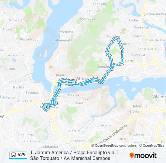 529 bus Line Map