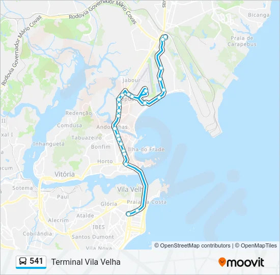 541 Bus Line Map