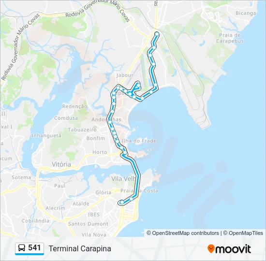 541 Bus Line Map