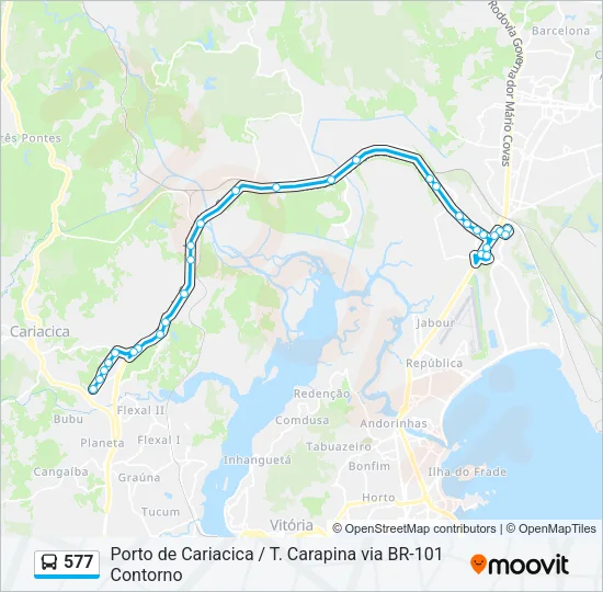 577 Bus Line Map