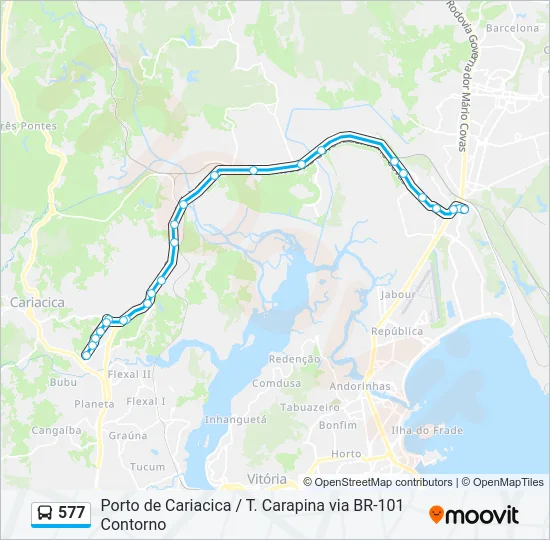 577 Bus Line Map