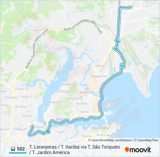 502 Bus Line Map